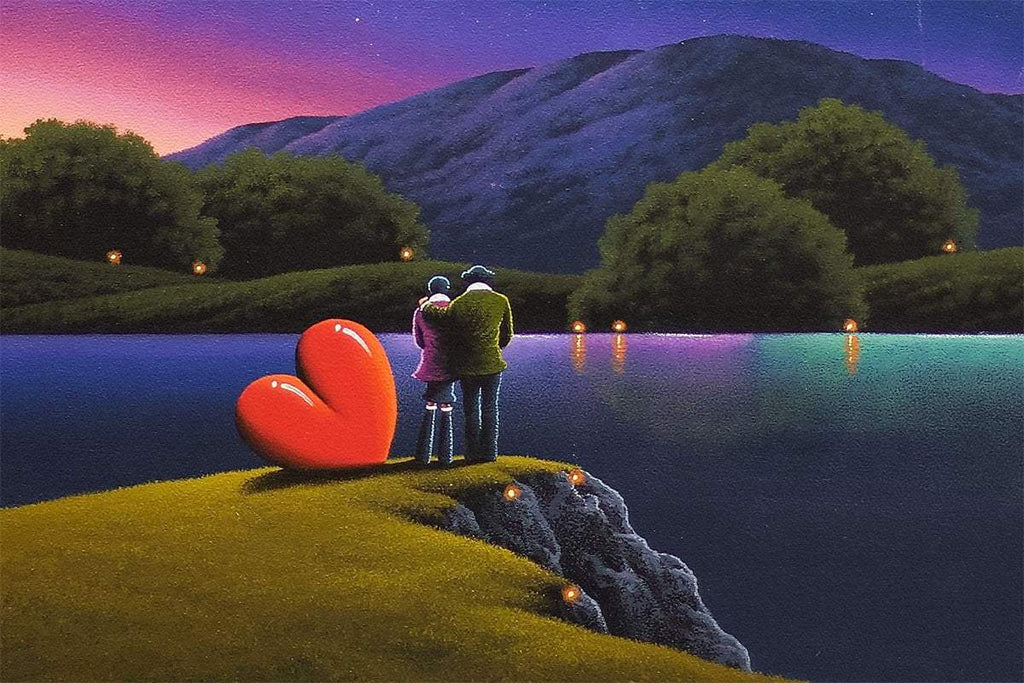 Bright Lights, Starry Night - Original - SOLD by artist David Renshaw - Wyecliffe Galleries