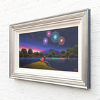 Bright Lights, Starry Night - Original - SOLD by artist David Renshaw - Wyecliffe Galleries