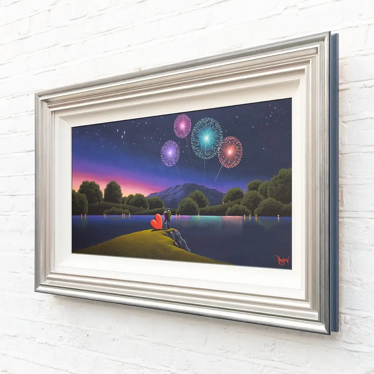 Bright Lights, Starry Night - Original - SOLD by artist David Renshaw - Wyecliffe Galleries