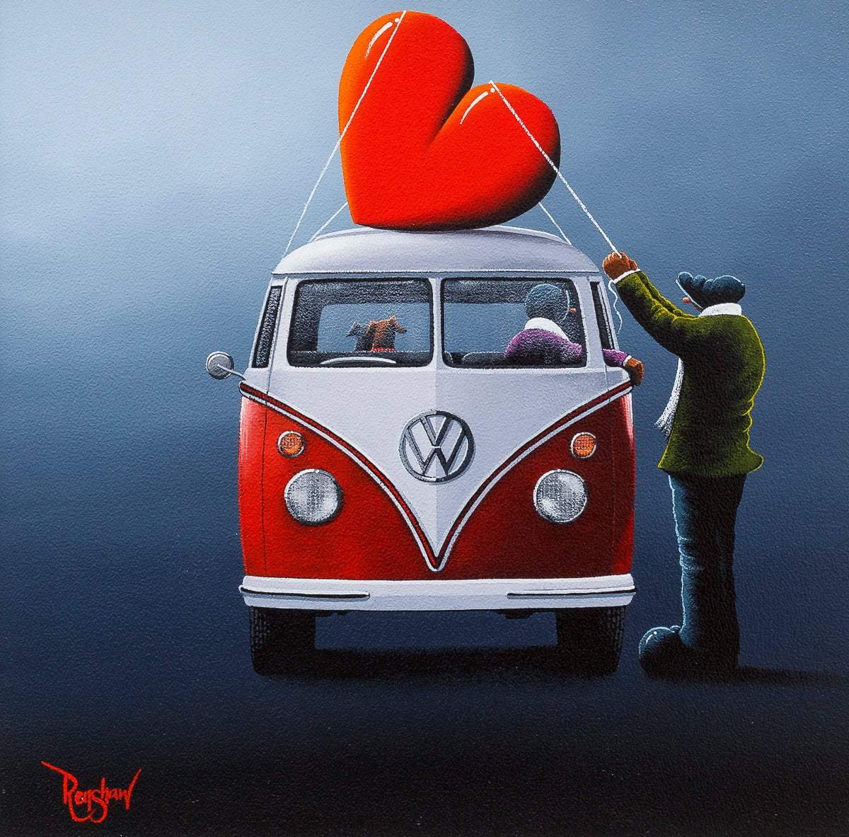 Camper Love - Original - SOLD by artist David Renshaw - Wyecliffe Galleries