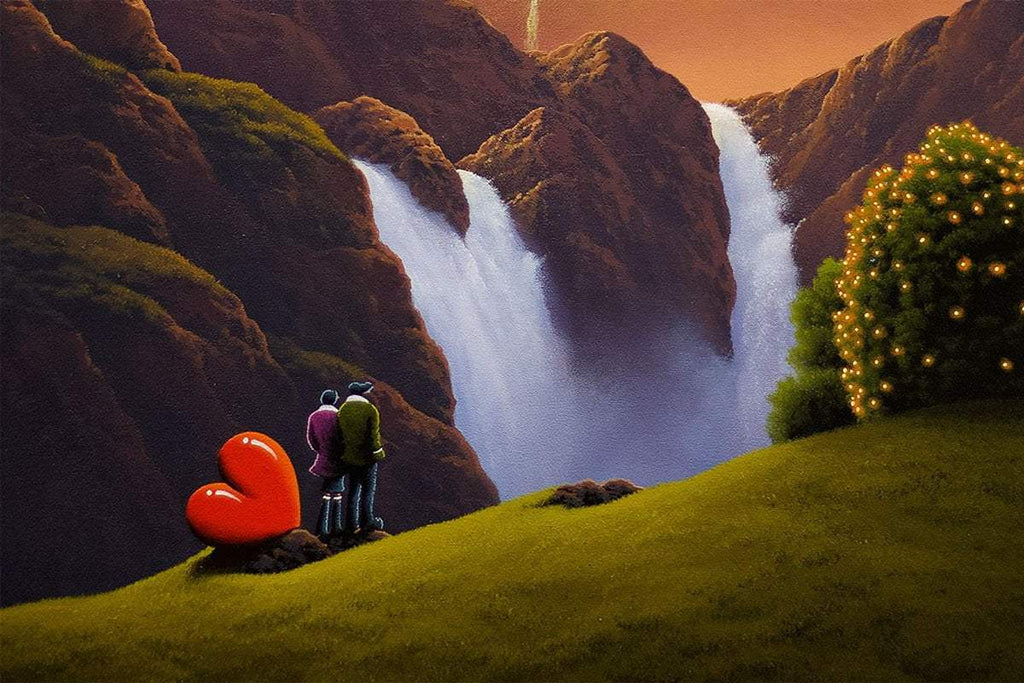 Cascading Waterfalls - Original - SOLD by artist David Renshaw - Wyecliffe Galleries