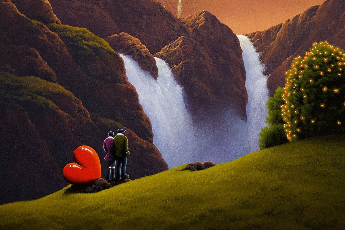 Cascading Waterfalls - Original David Renshaw Original