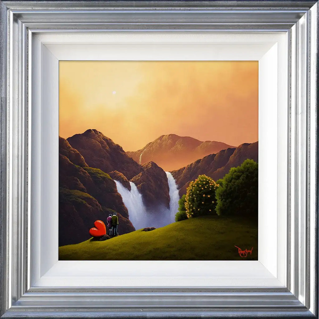 Cascading Waterfalls - Original - SOLD by artist David Renshaw - Wyecliffe Galleries