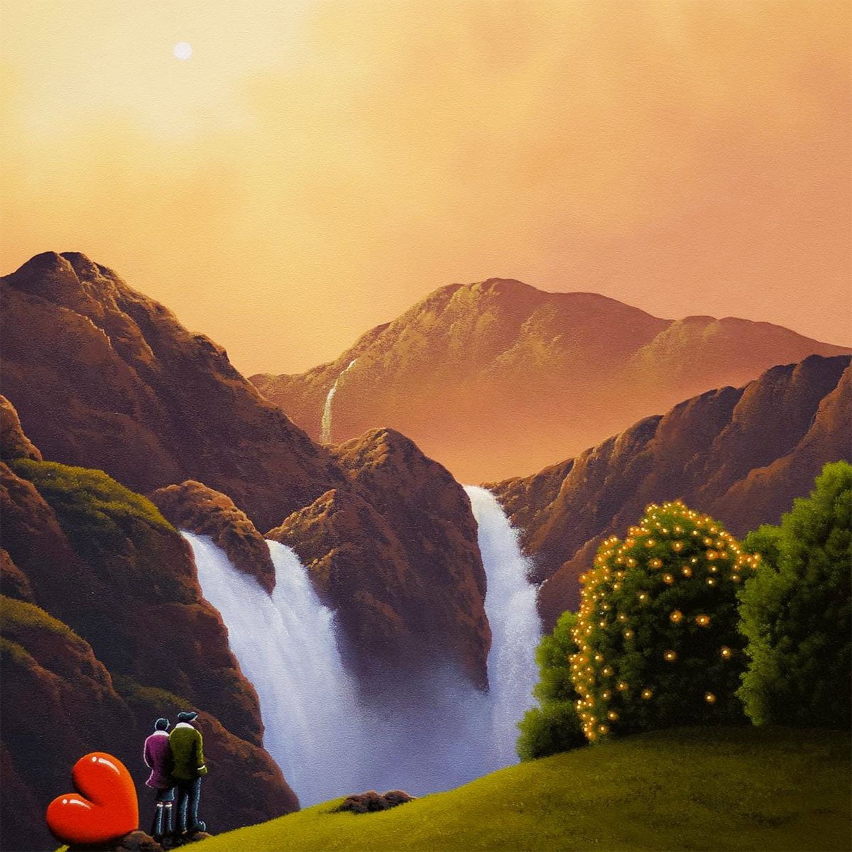 Cascading Waterfalls - Original David Renshaw Original