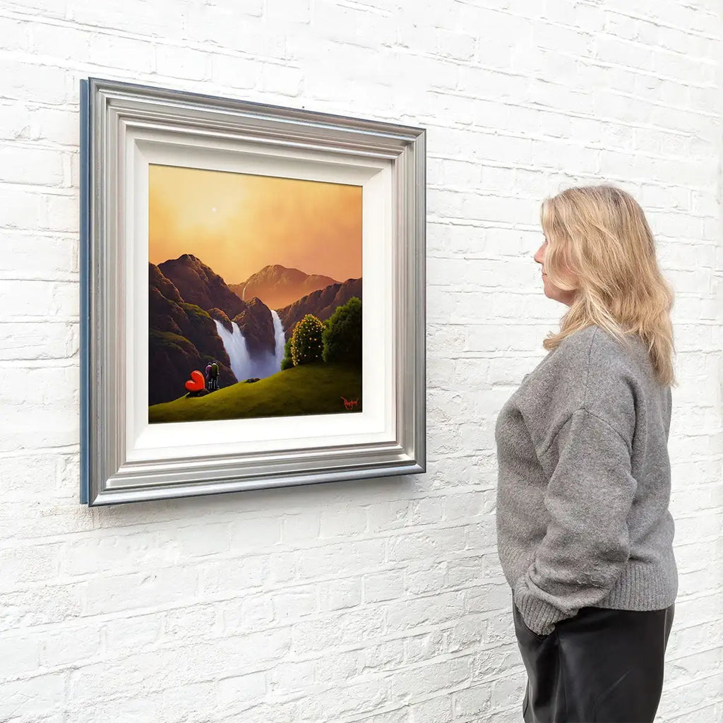 Cascading Waterfalls - Original - SOLD by artist David Renshaw - Wyecliffe Galleries