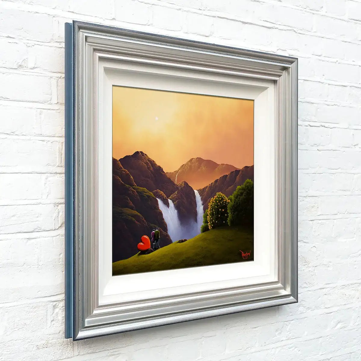 Cascading Waterfalls - Original - SOLD by artist David Renshaw - Wyecliffe Galleries