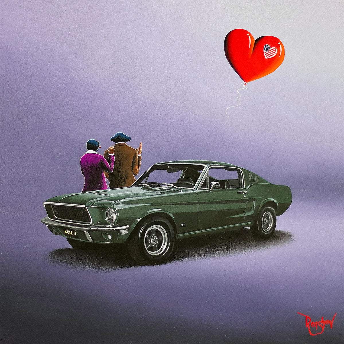 Chasing After Love - Original - SOLD by artist David Renshaw - Wyecliffe Galleries
