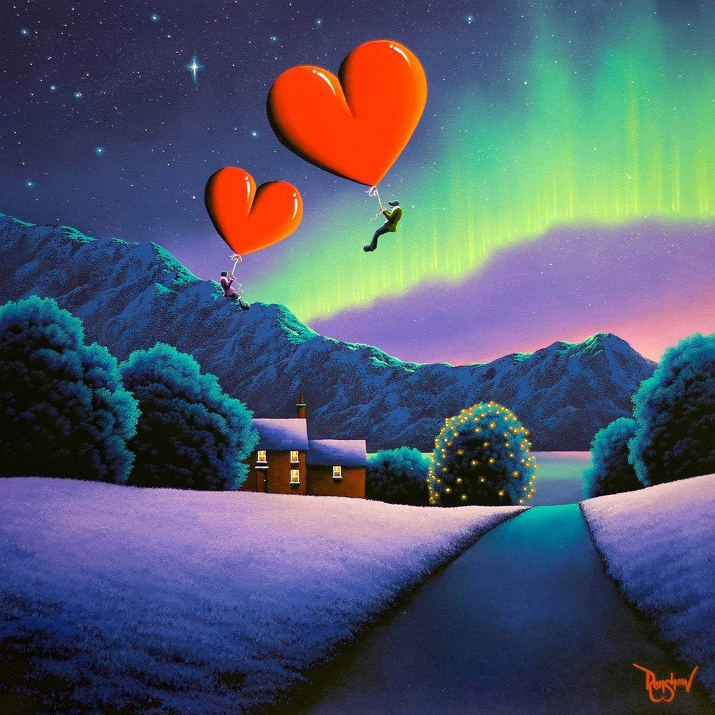 Chasing Auroras, Catching Dreams - Original - SOLD by artist David Renshaw - Wyecliffe Galleries