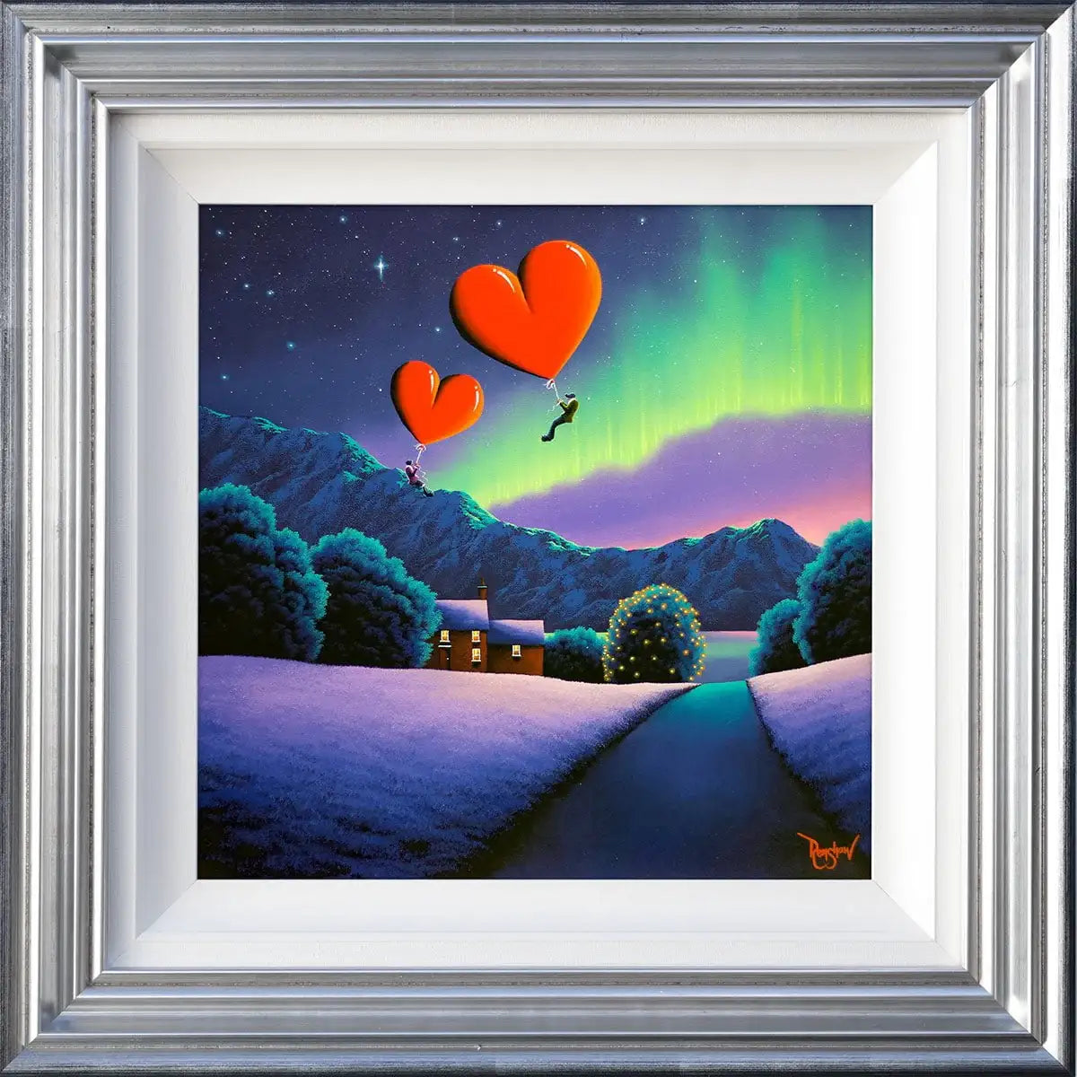 Chasing Auroras, Catching Dreams - Original - SOLD by artist David Renshaw - Wyecliffe Galleries