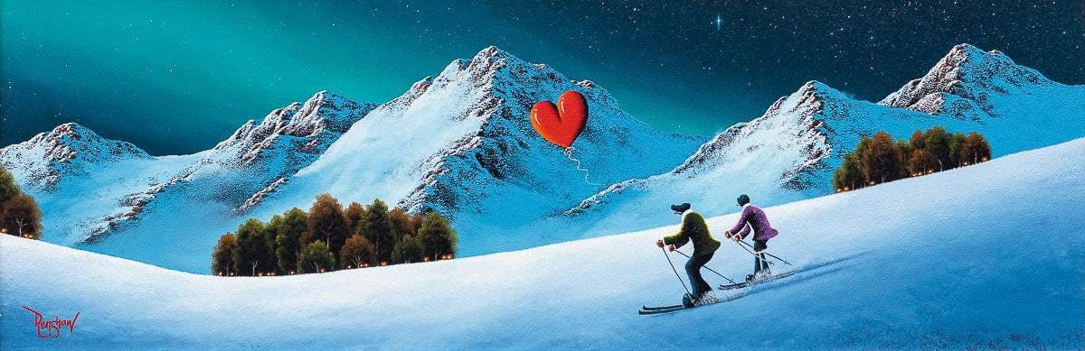 Chasing Winter Vibes - Original - SOLD by artist David Renshaw - Wyecliffe Galleries