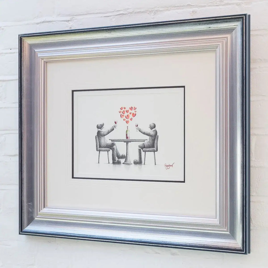 Cheers To Love - Original Sketch - SOLD by artist David Renshaw - Wyecliffe Galleries