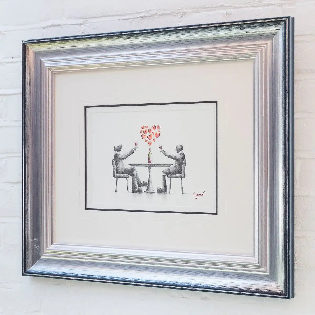 Cheers To Love - Original Sketch - SOLD by artist David Renshaw - Wyecliffe Galleries