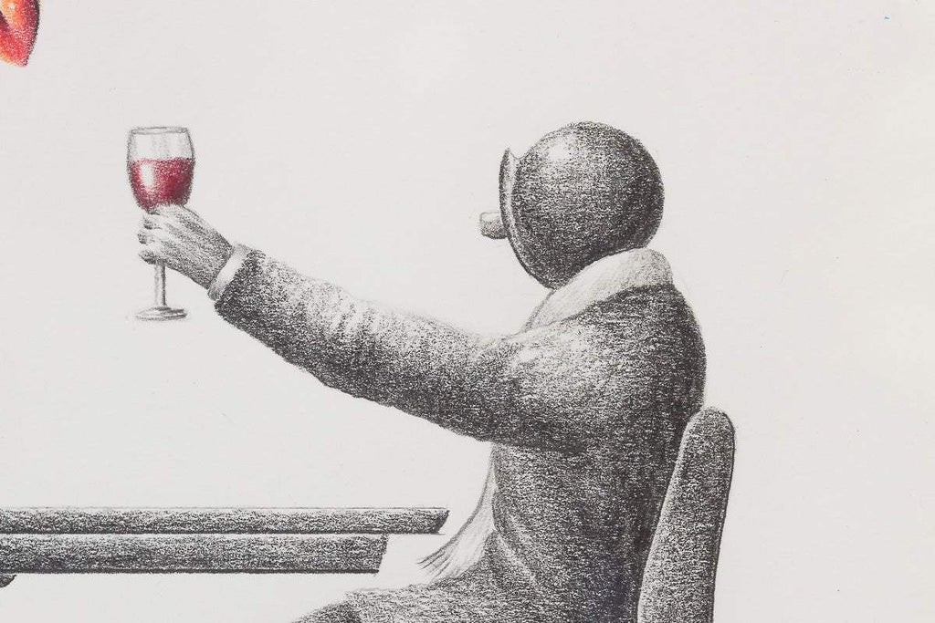 Cheers To Love - Original Sketch - SOLD by artist David Renshaw - Wyecliffe Galleries