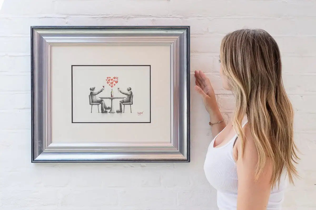 Cheers To Love - Original Sketch - SOLD by artist David Renshaw - Wyecliffe Galleries