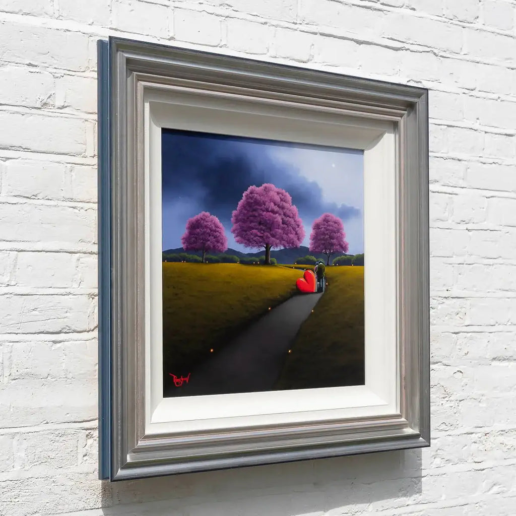 Cherry Blossoms Adorn The Path Of Our Love - Original - SOLD by artist David Renshaw - Wyecliffe Galleries