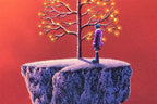 Climbing Up To My Love - Original - SOLD by artist David Renshaw - Wyecliffe Galleries