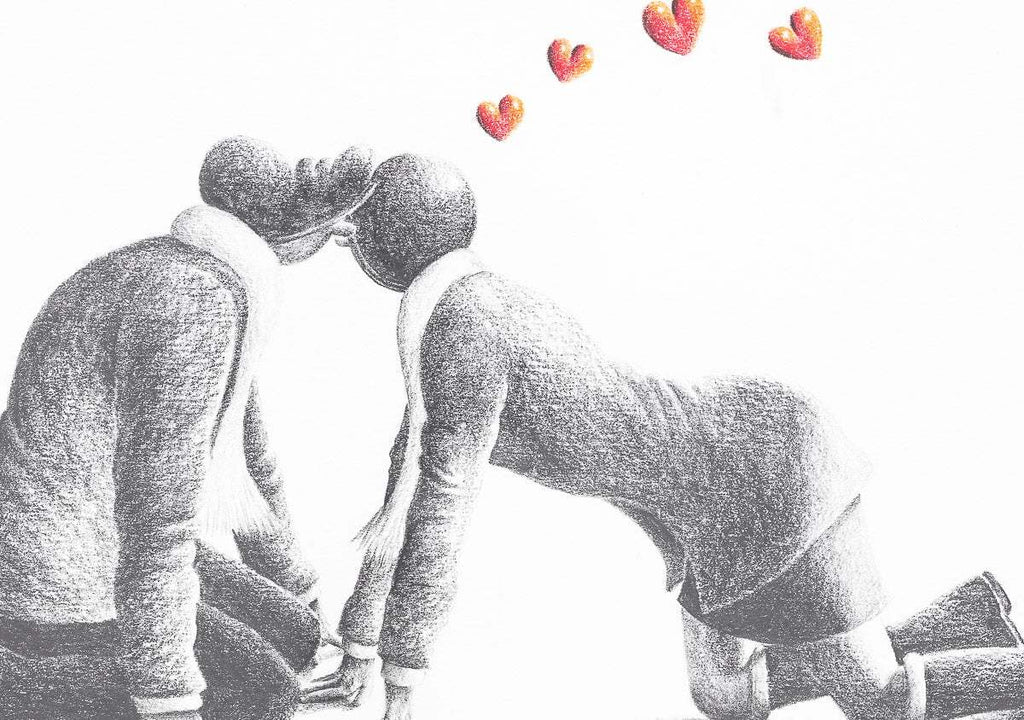 Come 'Ere Northern Boy - Original Sketch - SOLD by artist David Renshaw - Wyecliffe Galleries