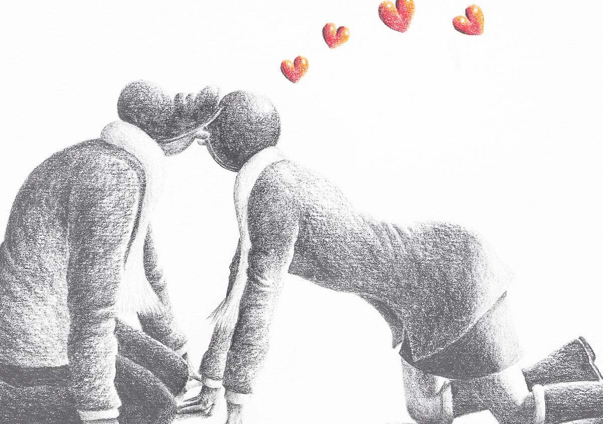 Come 'Ere Northern Boy - Original Sketch - SOLD by artist David Renshaw - Wyecliffe Galleries