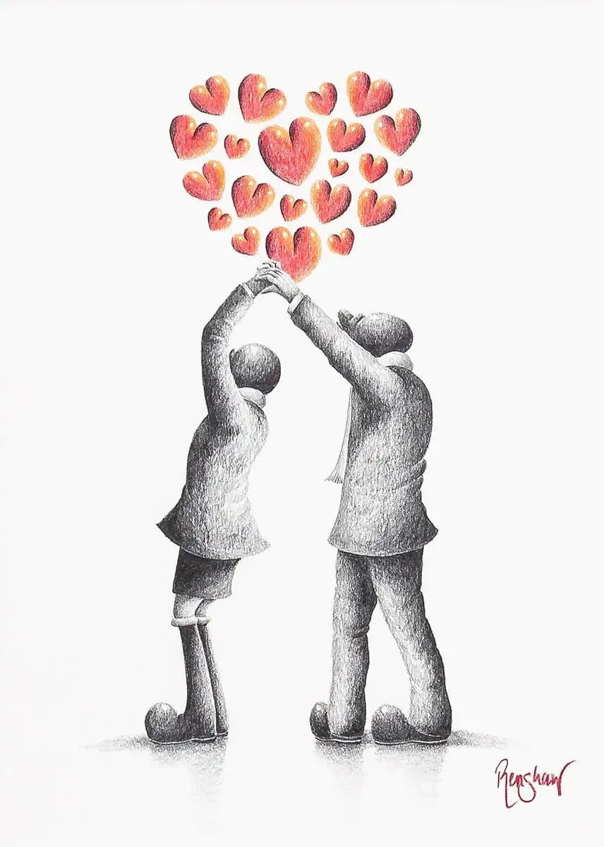 Dance With Me Tonight - Original Sketch by artist David Renshaw - Wyecliffe Galleries