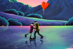 Dancing Under The Northern Lights - Original - SOLD by artist David Renshaw - Wyecliffe Galleries