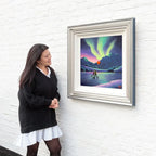 Dancing Under The Northern Lights - Original - SOLD by artist David Renshaw - Wyecliffe Galleries