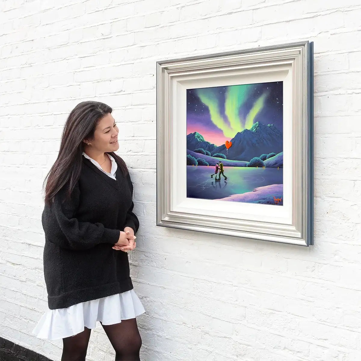 Dancing Under The Northern Lights - Original - SOLD by artist David Renshaw - Wyecliffe Galleries