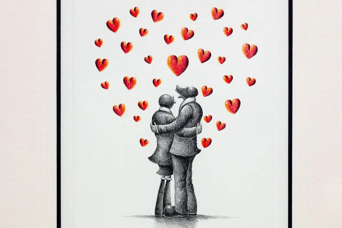 Embraced In Your Love - Original Sketch - SOLD by artist David Renshaw - Wyecliffe Galleries