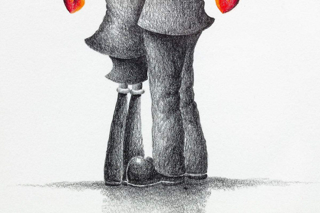 Embraced In Your Love - Original Sketch - SOLD by artist David Renshaw - Wyecliffe Galleries