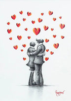 Embraced In Your Love - Original Sketch - SOLD by artist David Renshaw - Wyecliffe Galleries