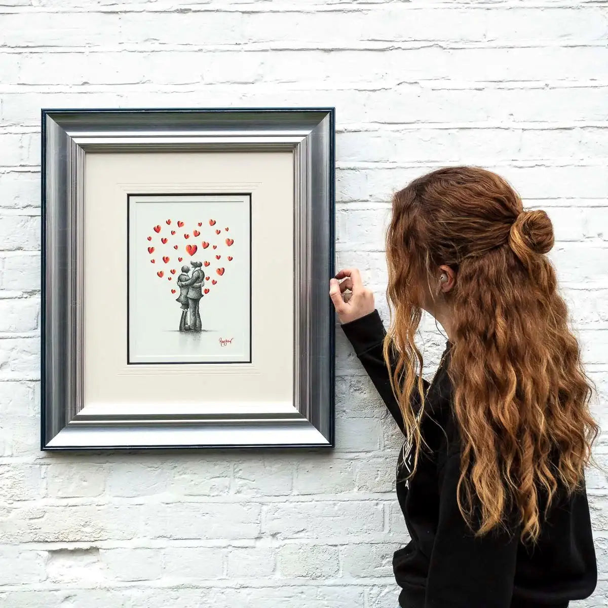 Embraced In Your Love - Original Sketch - SOLD by artist David Renshaw - Wyecliffe Galleries