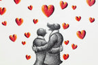Embraced In Your Love - Original Sketch - SOLD by artist David Renshaw - Wyecliffe Galleries