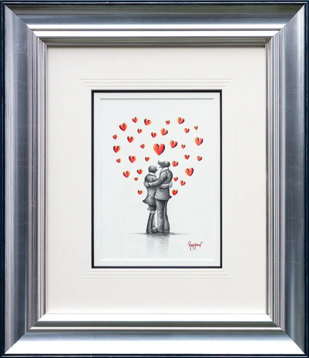 Embraced In Your Love - Original Sketch - SOLD by artist David Renshaw - Wyecliffe Galleries