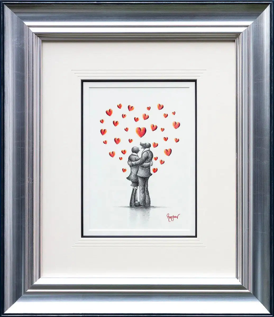 Embraced In Your Love - Original Sketch - SOLD by artist David Renshaw - Wyecliffe Galleries