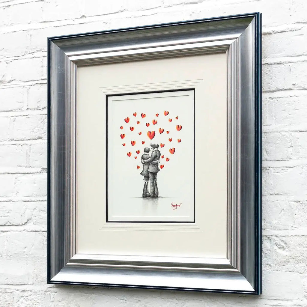 Embraced In Your Love - Original Sketch - SOLD by artist David Renshaw - Wyecliffe Galleries