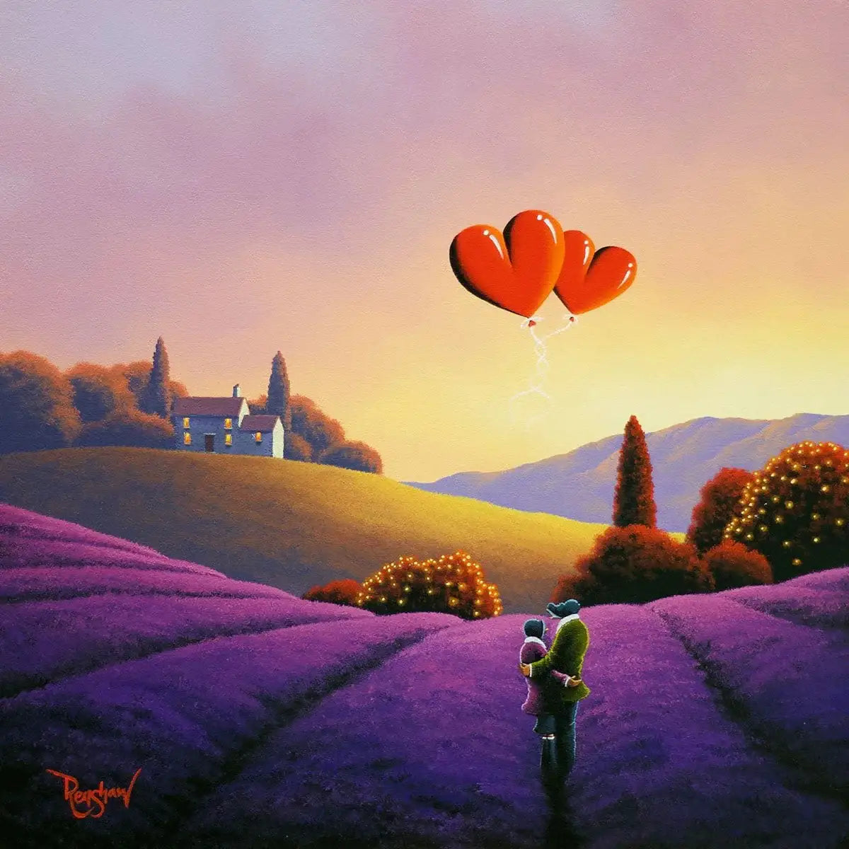 Embracing Our Love - Original - SOLD by artist David Renshaw - Wyecliffe Galleries