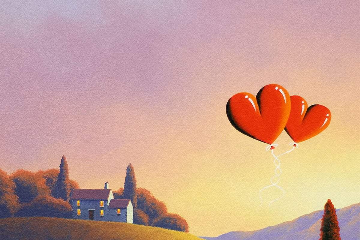 Embracing Our Love - Original - SOLD by artist David Renshaw - Wyecliffe Galleries