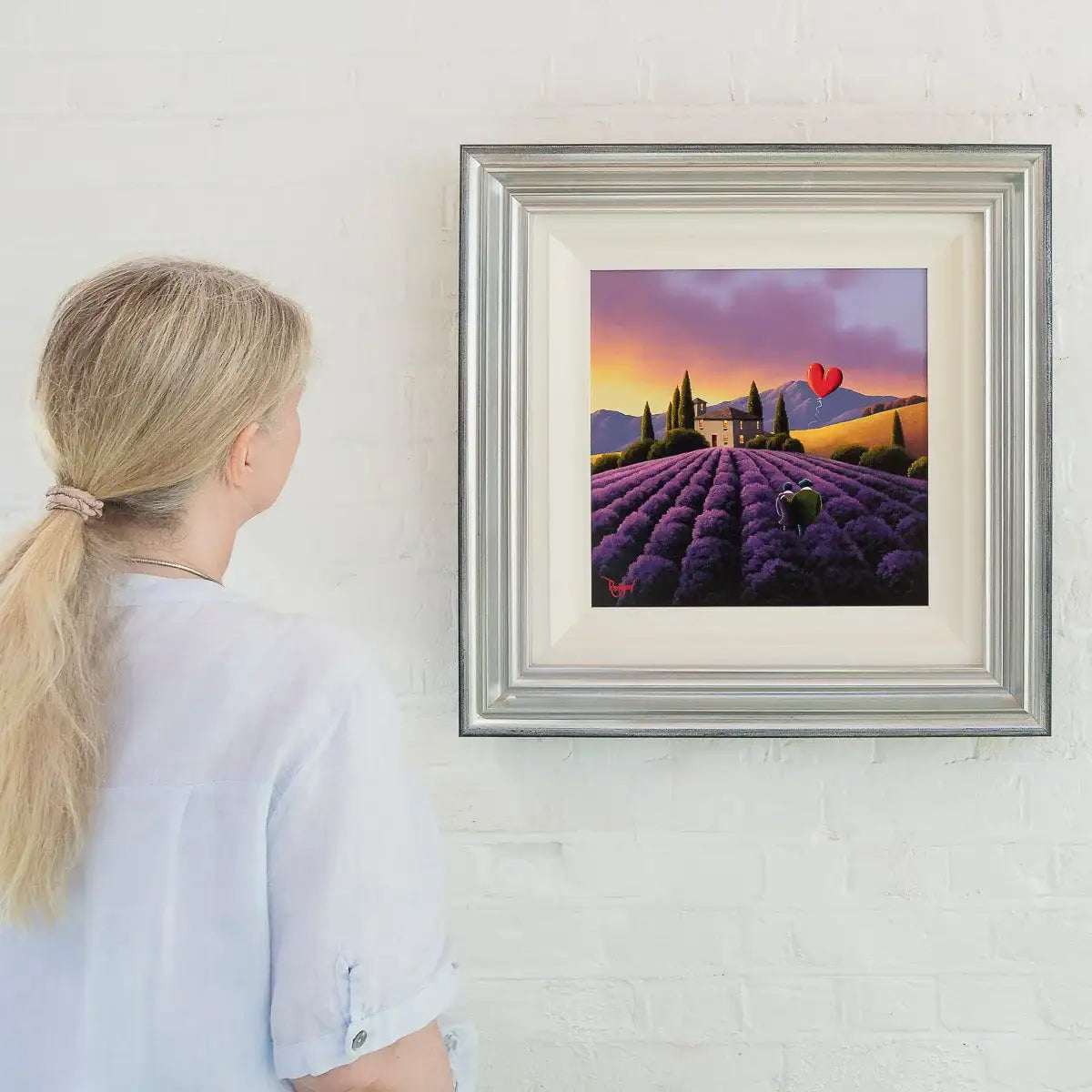 Embracing The Calmness Of Lavender Fields - Original by artist David Renshaw - Wyecliffe Galleries