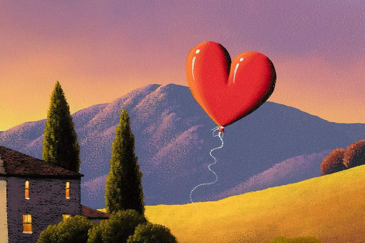 Embracing The Calmness Of Lavender Fields - Original by artist David Renshaw - Wyecliffe Galleries