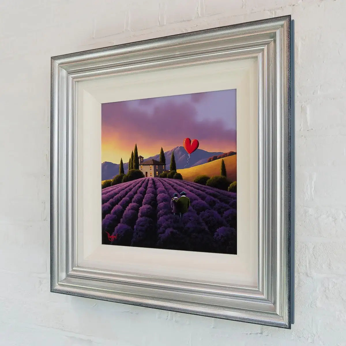 Embracing The Calmness Of Lavender Fields - Original by artist David Renshaw - Wyecliffe Galleries