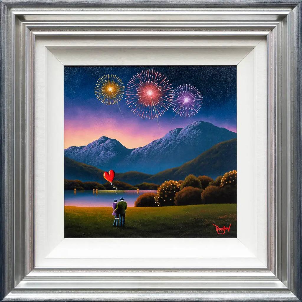 Every Firework Starts With A Spark, Like Our Love - Original - SOLD by artist David Renshaw - Wyecliffe Galleries