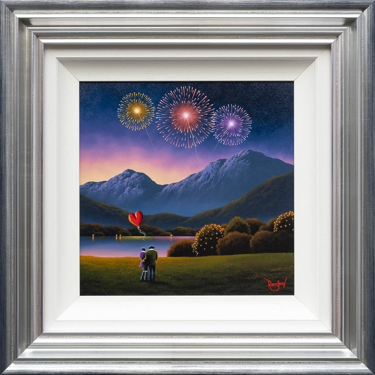 Every Firework Starts With A Spark, Like Our Love - Original - SOLD David Renshaw Original