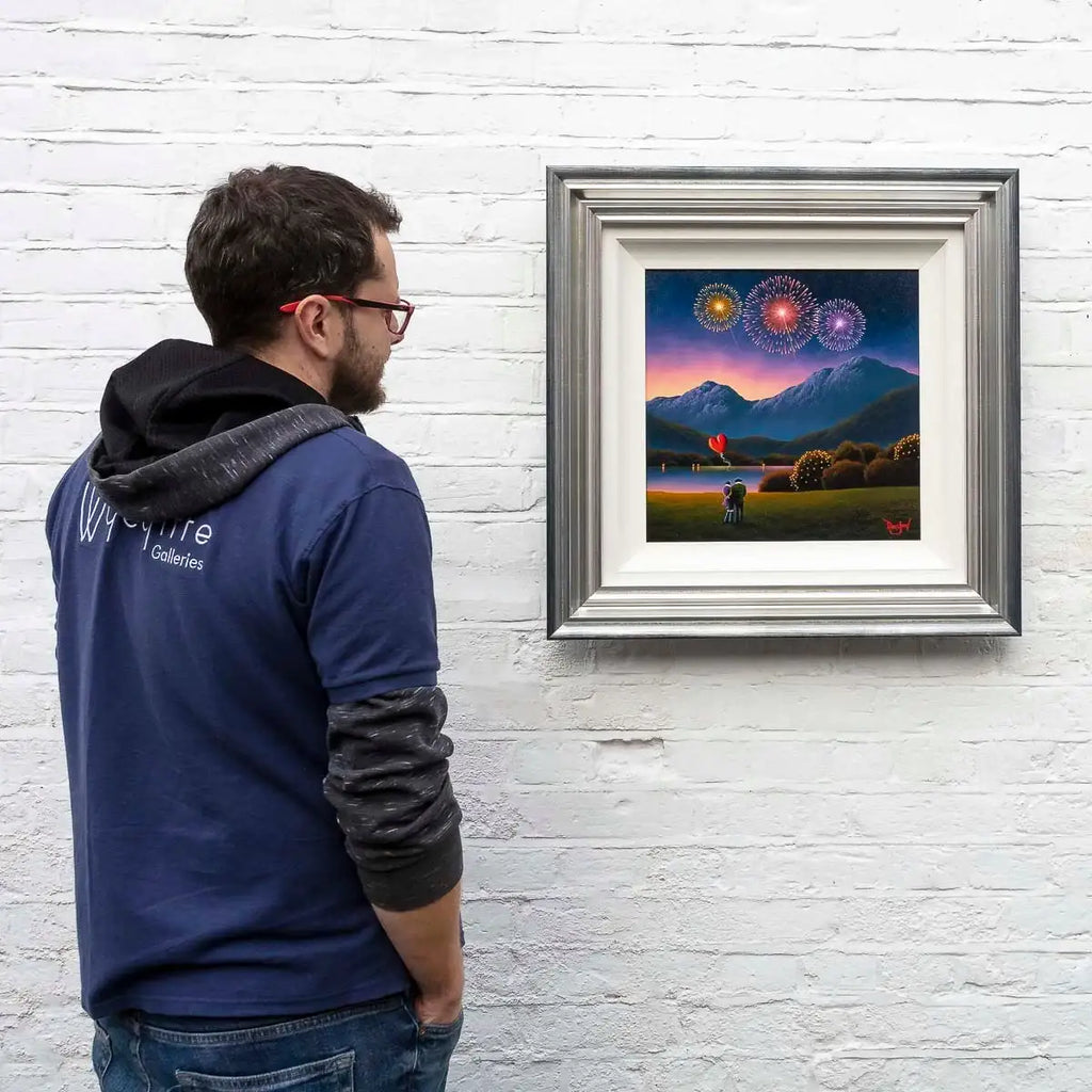 Every Firework Starts With A Spark, Like Our Love - Original - SOLD by artist David Renshaw - Wyecliffe Galleries