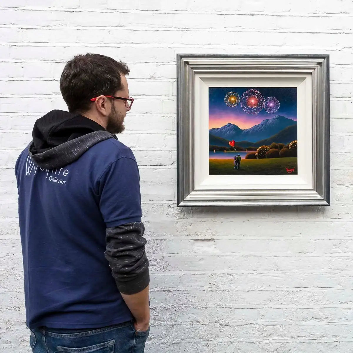 Every Firework Starts With A Spark, Like Our Love - Original - SOLD by artist David Renshaw - Wyecliffe Galleries