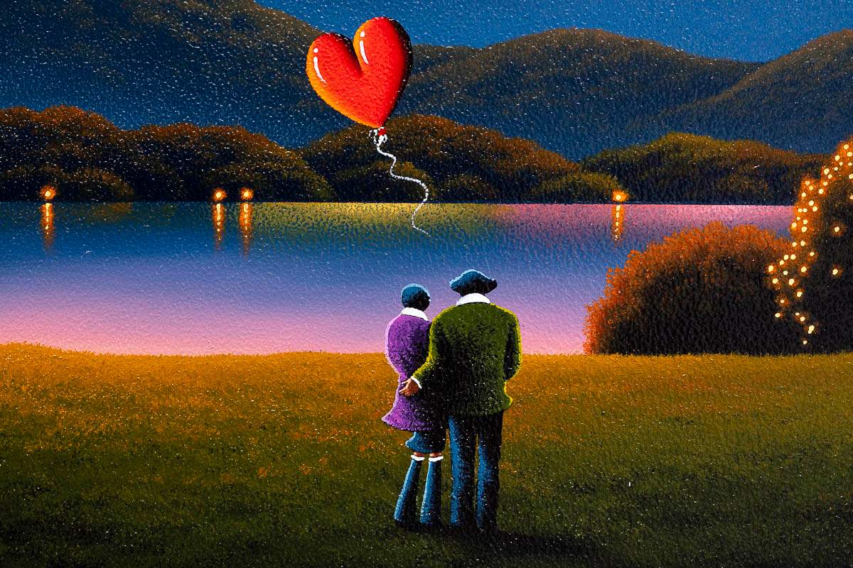 Every Firework Starts With A Spark, Like Our Love - Original - SOLD by artist David Renshaw - Wyecliffe Galleries