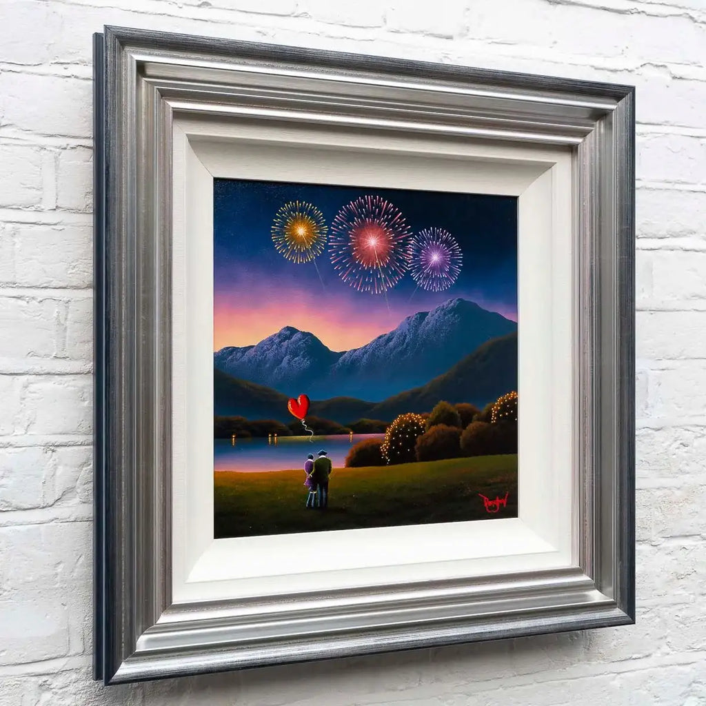Every Firework Starts With A Spark, Like Our Love - Original - SOLD by artist David Renshaw - Wyecliffe Galleries