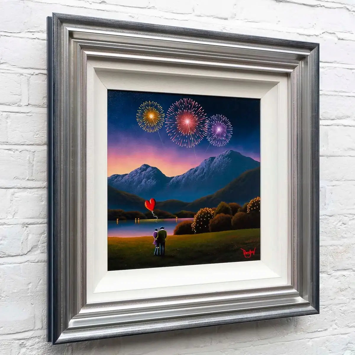 Every Firework Starts With A Spark, Like Our Love - Original - SOLD by artist David Renshaw - Wyecliffe Galleries