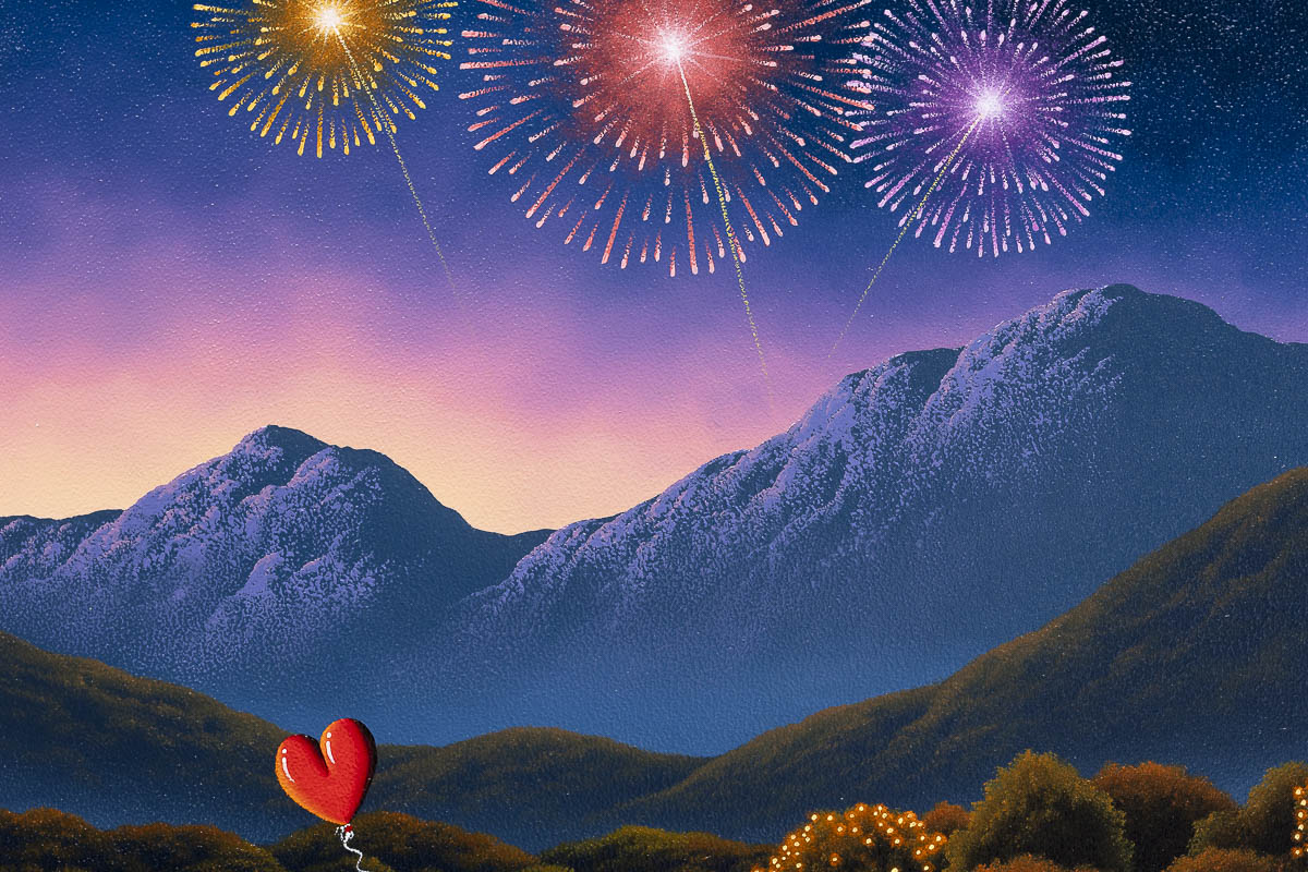 Every Firework Starts With A Spark, Like Our Love - Original - SOLD David Renshaw Original