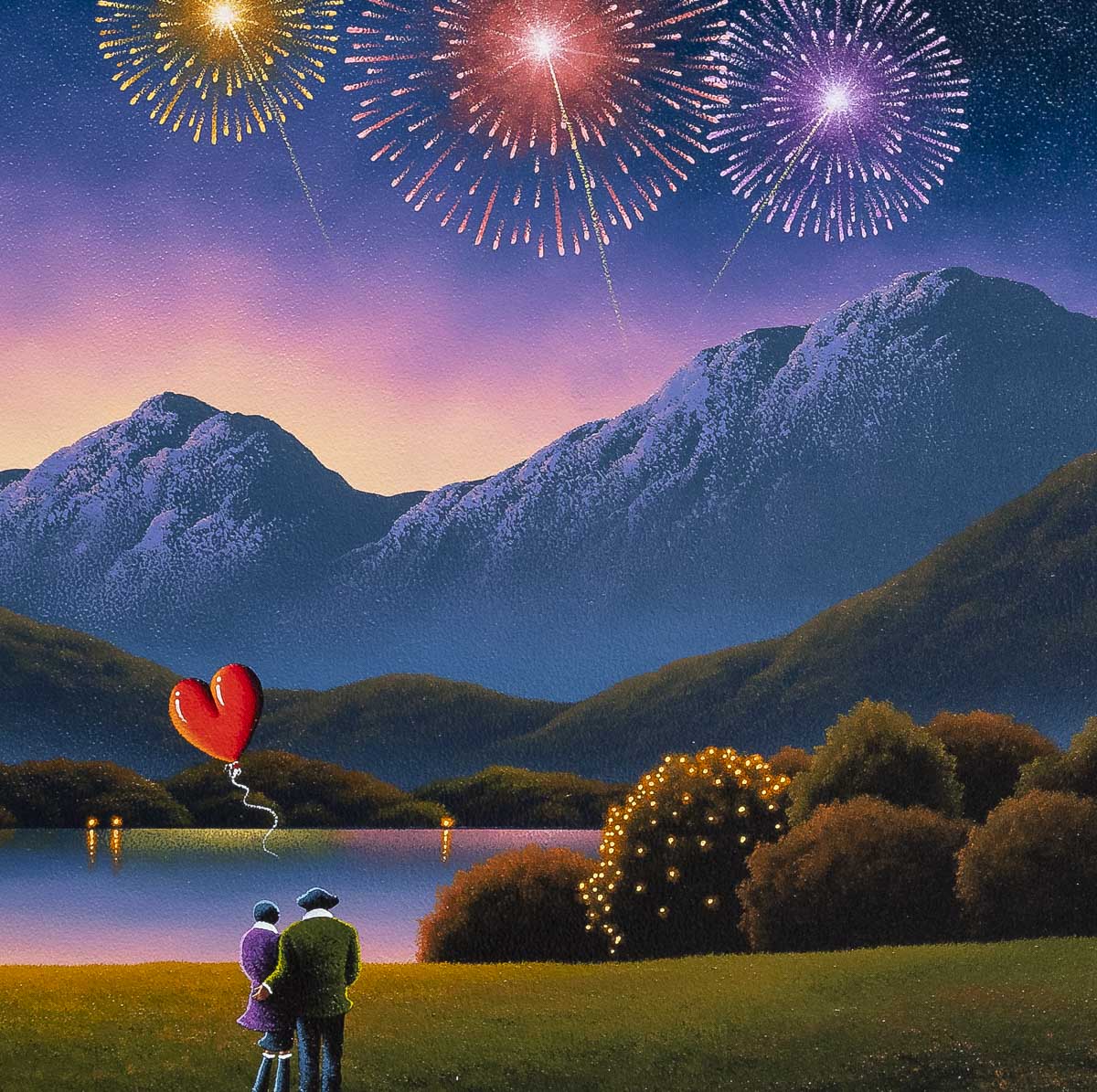 Every Firework Starts With A Spark, Like Our Love - Original - SOLD David Renshaw Original