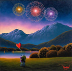 Every Firework Starts With A Spark, Like Our Love - Original - SOLD by artist David Renshaw - Wyecliffe Galleries