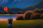 Every Firework Starts With A Spark, Like Our Love - Original - SOLD by artist David Renshaw - Wyecliffe Galleries